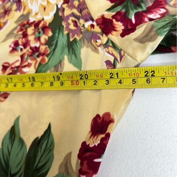 Vintage Victorias Secret Gold Label Floral Button Front Sleep Shirt Women Small - Picture 9 of 12